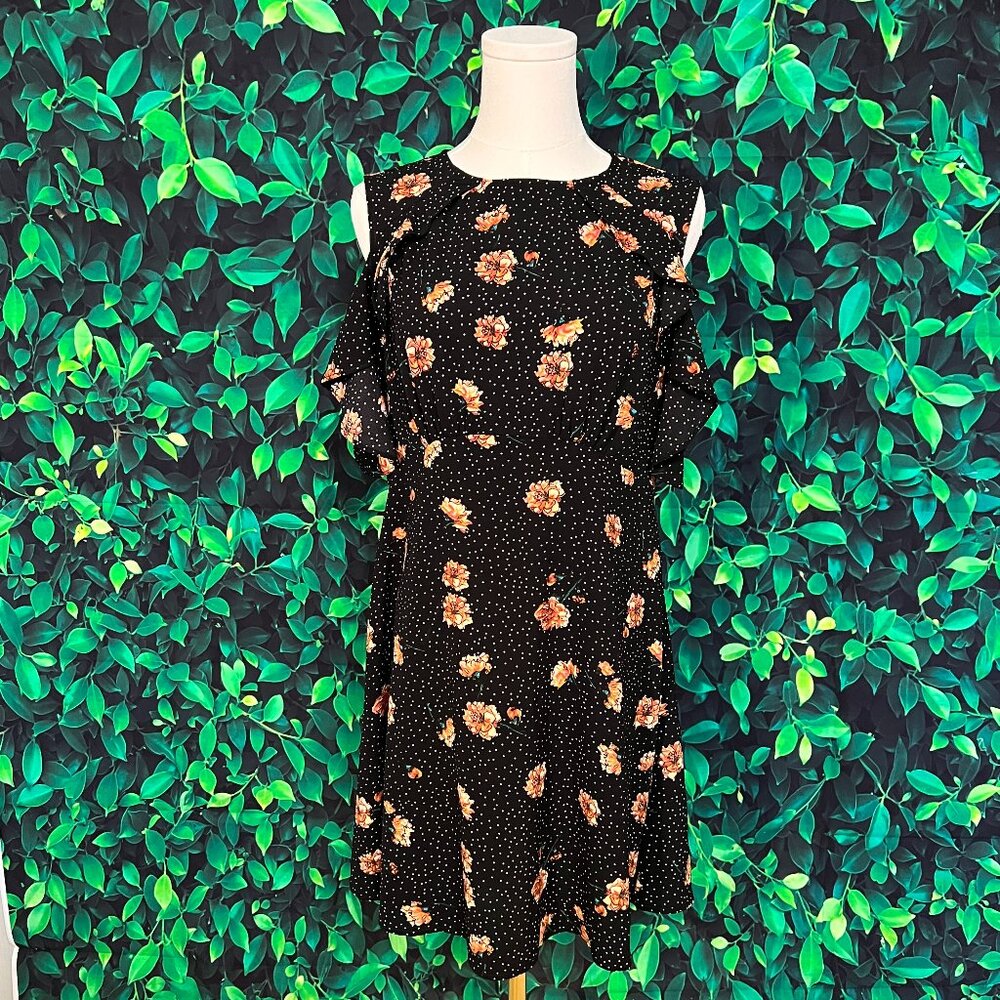 NWT UO Kimchi Blue Black Rose Floral Dress (Large)